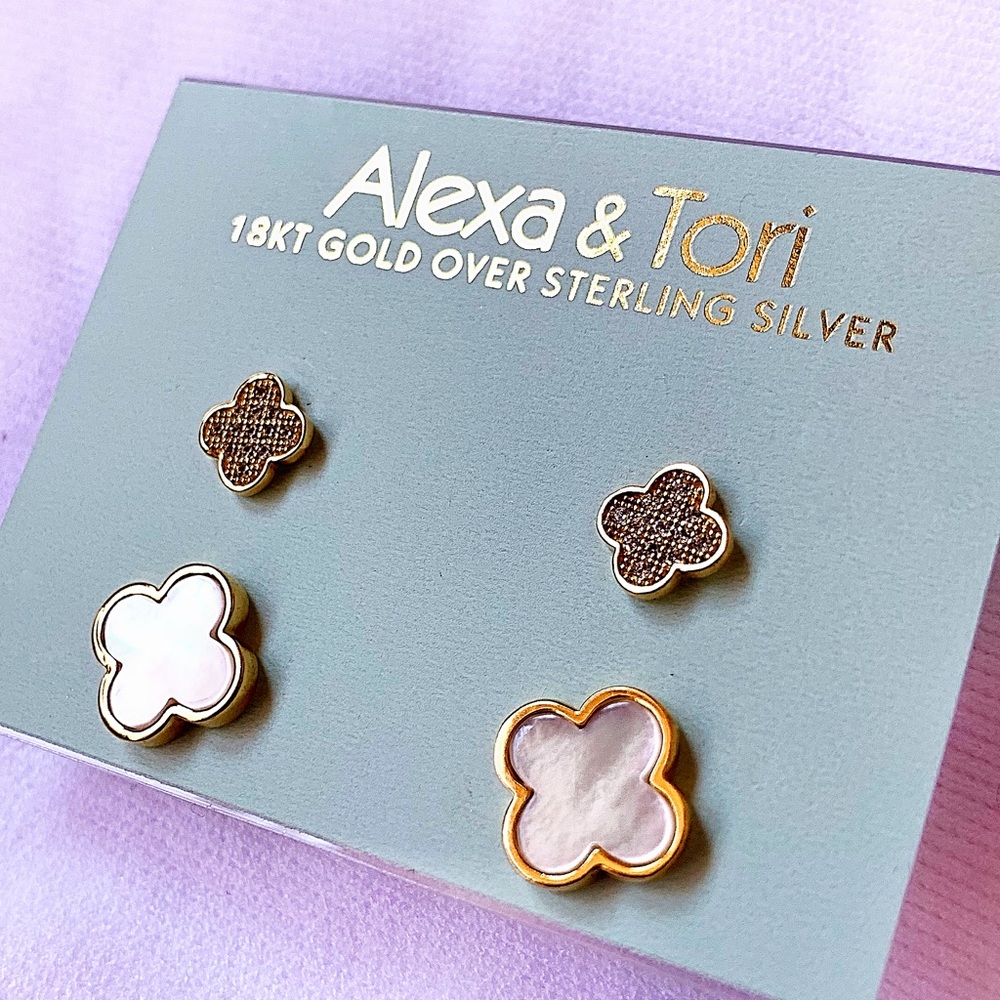 ❌SOLD❌ Alexa & Tori 18K Sterling Silver Earrings - Picture 2 of 12